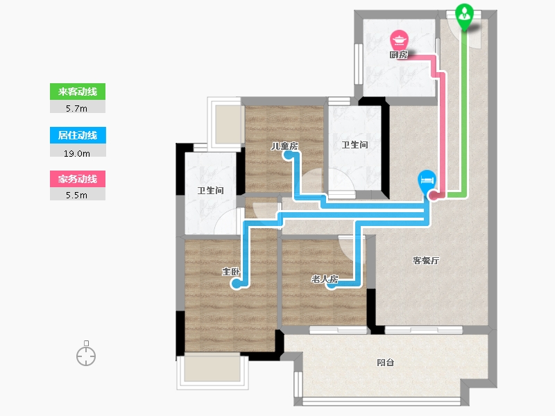 广东省-广州市-保利珑玥公馆-72.11-户型库-动静线