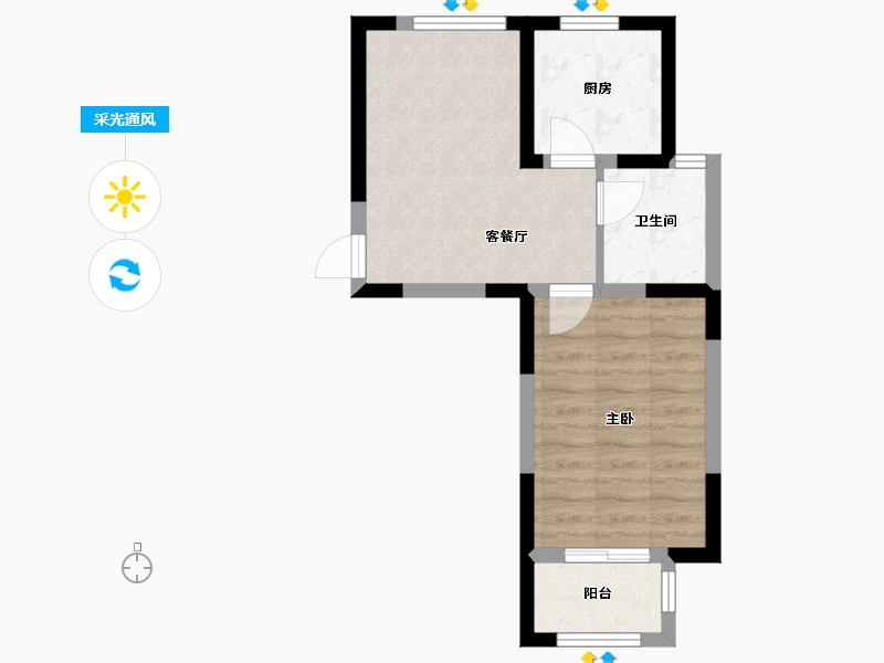 河北省-廊坊市-天佑家园-41.52-户型库-采光通风