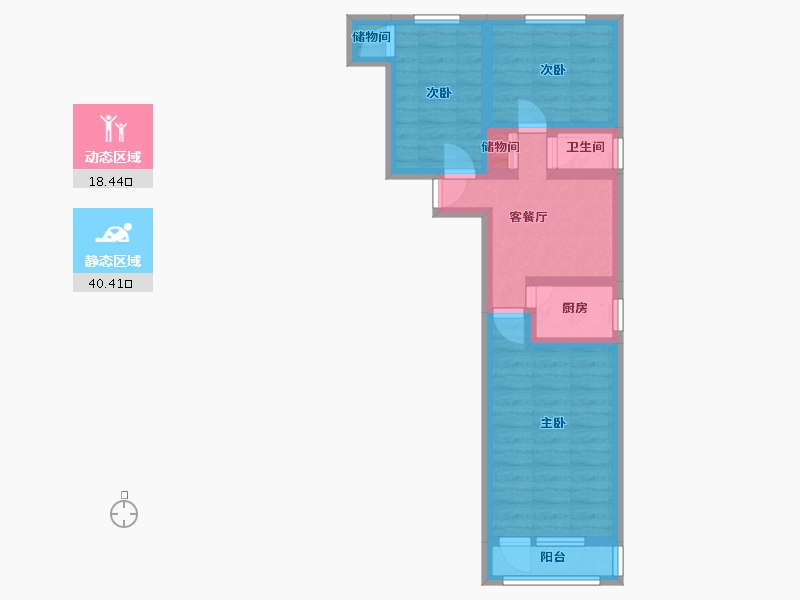 北京-北京市-红联南村-56.00-户型库-动静分区