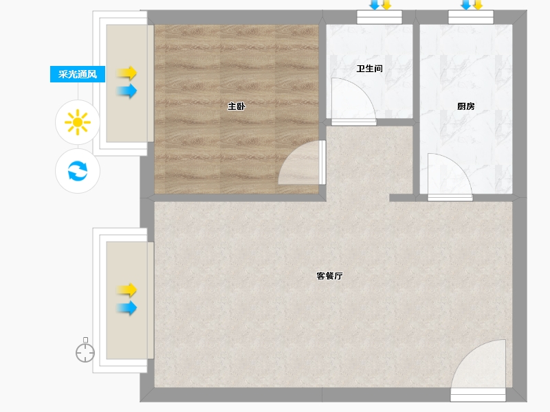 河北省-廊坊市-书香雅苑-40.08-户型库-采光通风