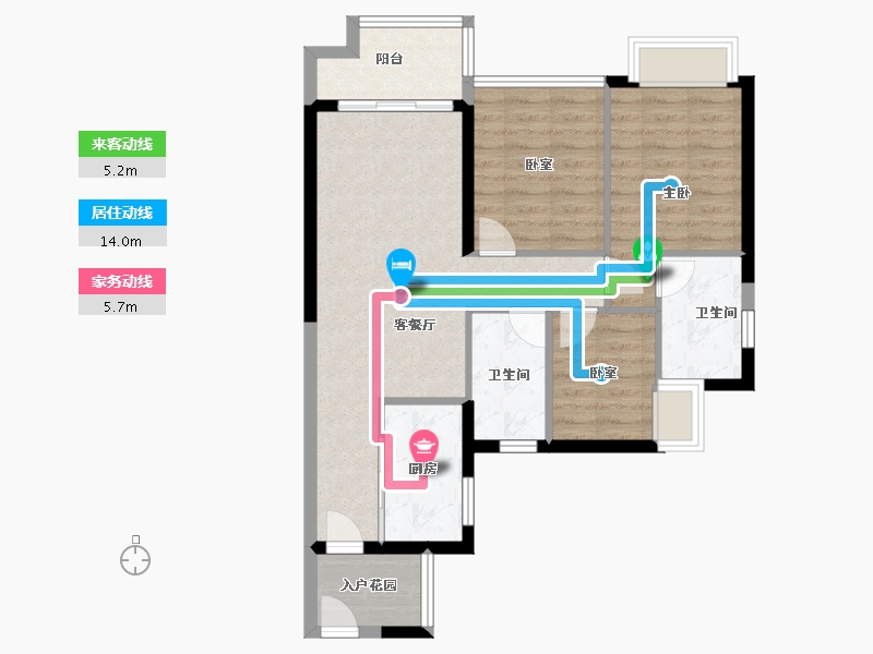 广东省-广州市-万科黄埔新城-76.11-户型库-动静线