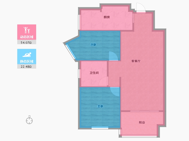 四川省-成都市-光华馨地-1幢-70.97-户型库-动静分区