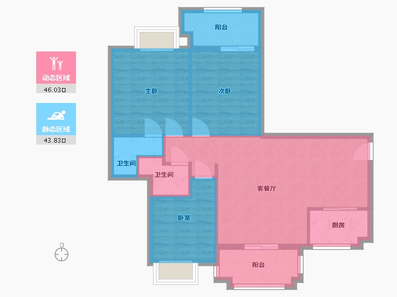 福建省-福州市-福祥楼-80.00-户型库-动静分区