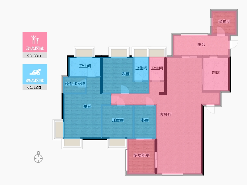 广东省-韶关市-沙湖绿洲-200.00-户型库-动静分区