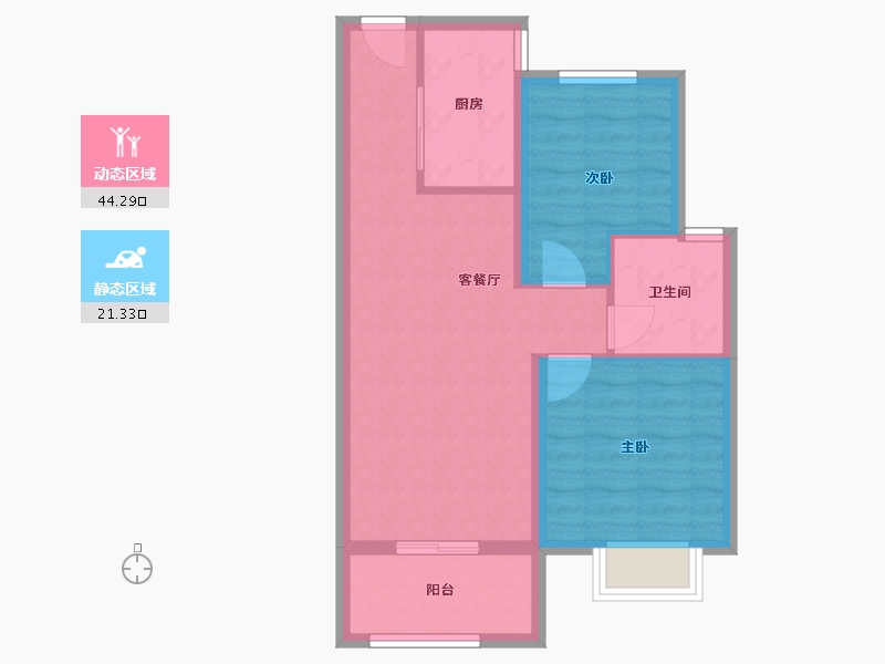 上海-上海市-保利云上浔光-58.40-户型库-动静分区