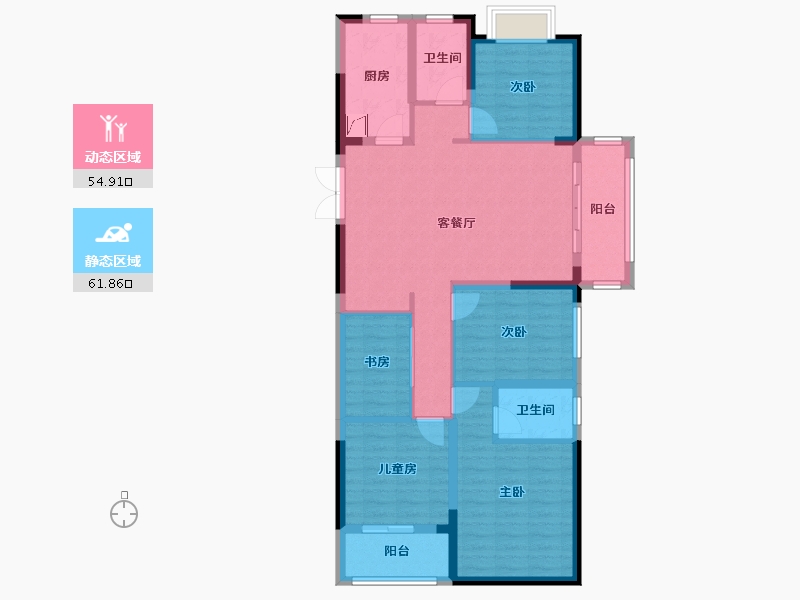 河南省-信阳市-和谐广场-120.00-户型库-动静分区