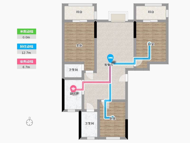 甘肃省-平凉市-芮溪文苑-102.00-户型库-动静线