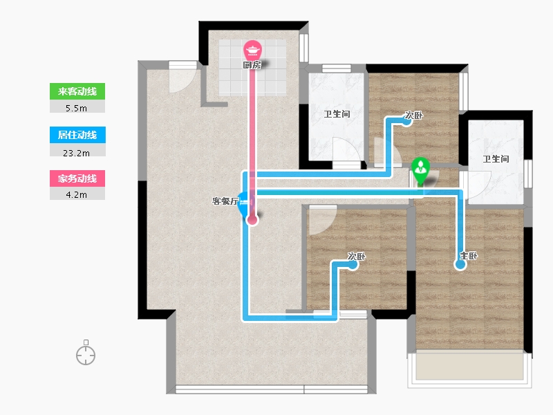 广西壮族自治区-南宁市-北投时代-81.48-户型库-动静线