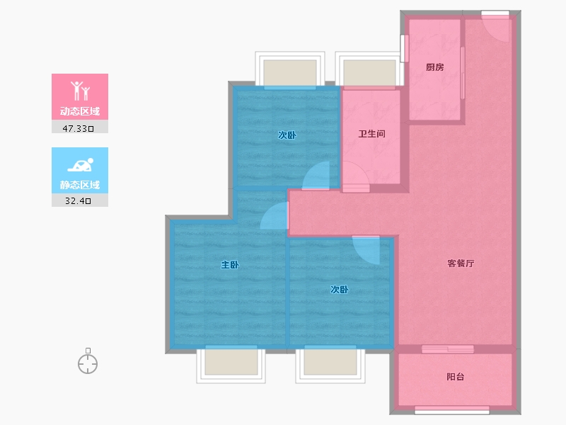 上海-上海市-保利云上浔光-71.21-户型库-动静分区