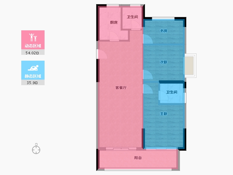 福建省-南平市-海翼文璟院-81.77-户型库-动静分区