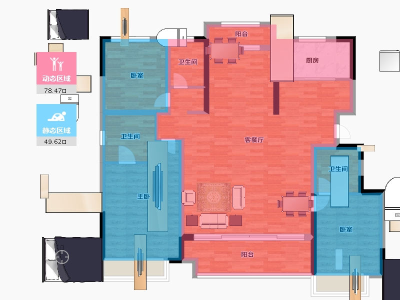 浙江省-金华市-武义国际数字贸易港-114.49-户型库-动静分区