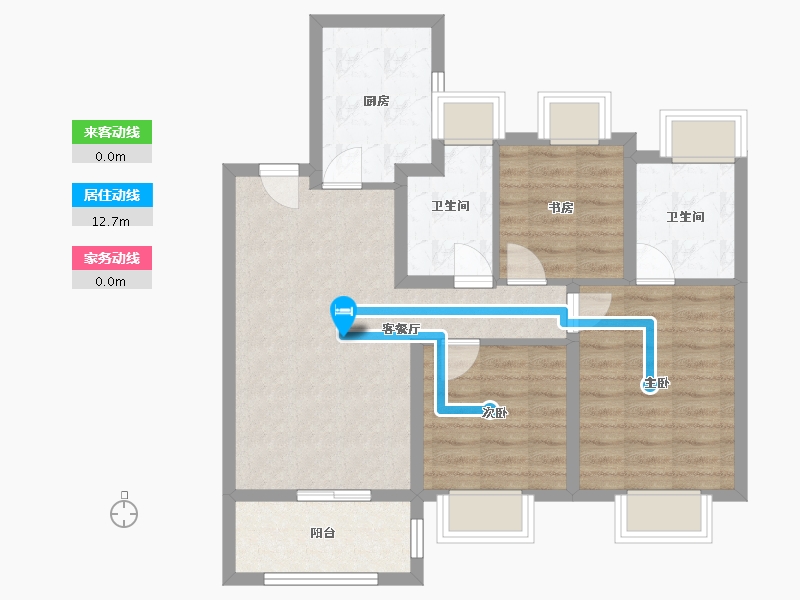 上海-上海市-金地嘉源-76.00-户型库-动静线