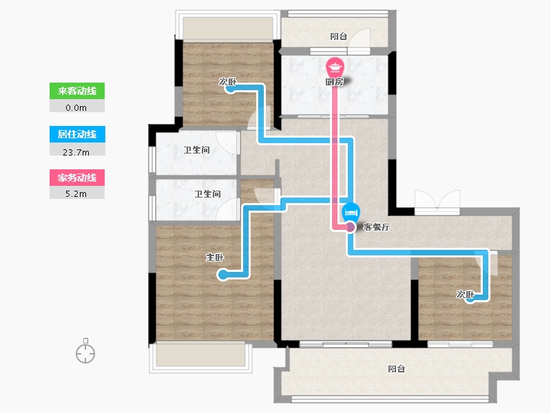 河南省-信阳市-潢川建业城2期云境-103.13-户型库-动静线