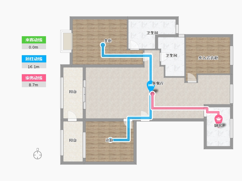 浙江省-金华市-锦绣家园-140.00-户型库-动静线