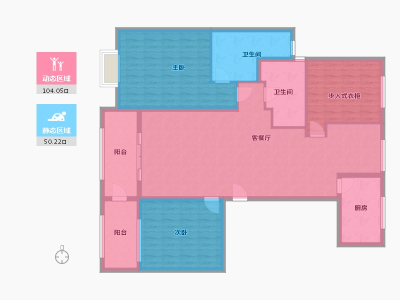 浙江省-金华市-锦绣家园-140.00-户型库-动静分区