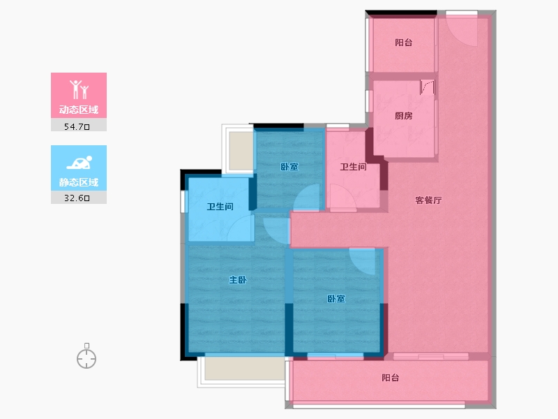 广东省-广州市-中铁建信达花语天宸-77.39-户型库-动静分区