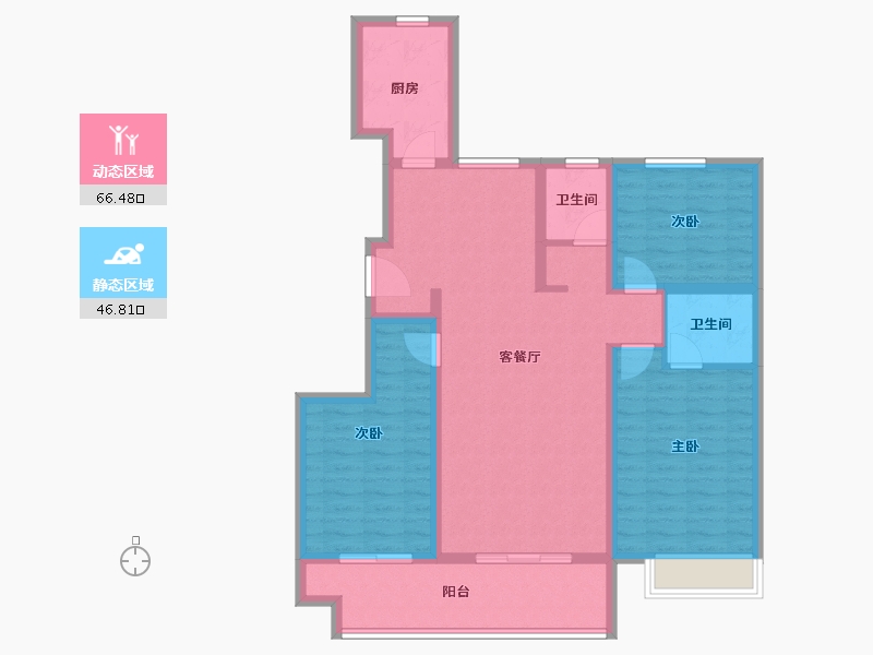 河北省-廊坊市-书香雅苑-100.98-户型库-动静分区