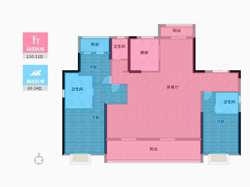 浙江省-台州市-绿城城投晓风印月-160.00-户型库-动静分区