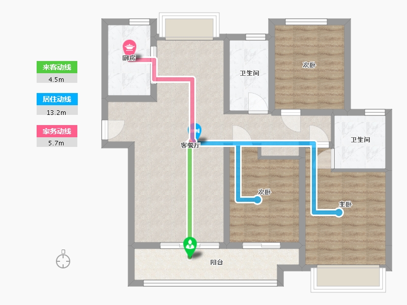 湖南省-长沙市-融创会展上东区-94.61-户型库-动静线