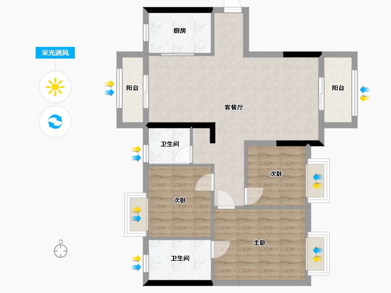 江西省-九江市-信华城-91.00-户型库-采光通风