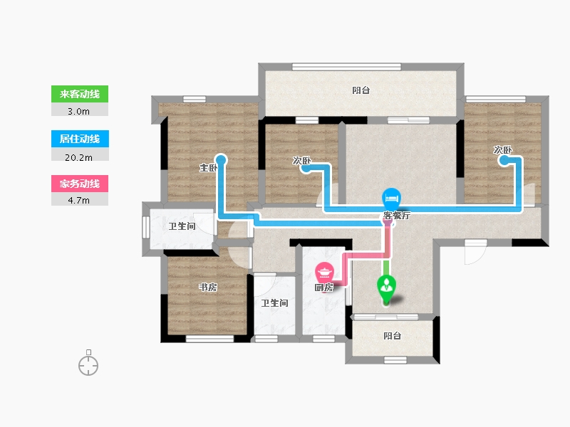 四川省-宜宾市-丽雅蘭宸-98.81-户型库-动静线