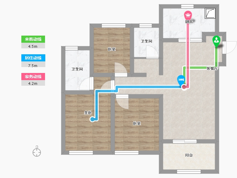 福建省-福州市-象屿国贸星璟原-71.01-户型库-动静线