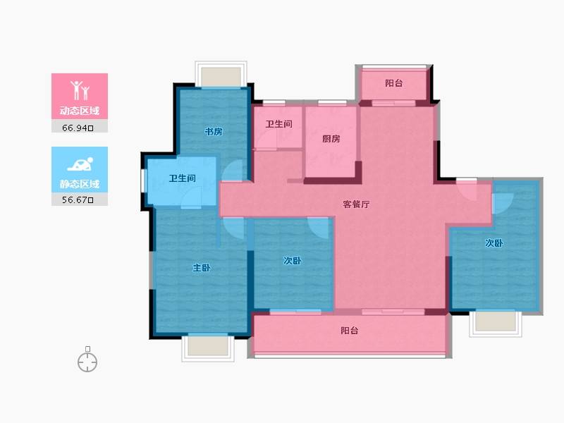 江苏省-南通市-星尚御和源-110.71-户型库-动静分区