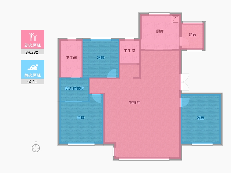 吉林省-延边朝鲜族自治州-苏州印象·御园-120.00-户型库-动静分区