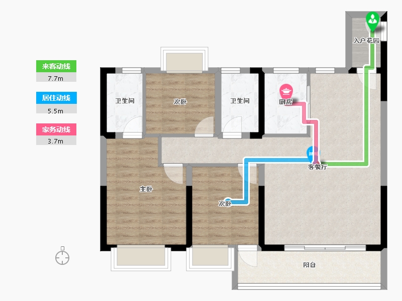 江苏省-南通市-星尚御和源-88.14-户型库-动静线