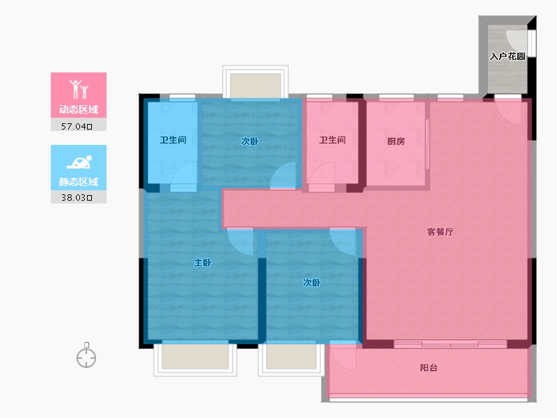 江苏省-南通市-星尚御和源-88.14-户型库-动静分区