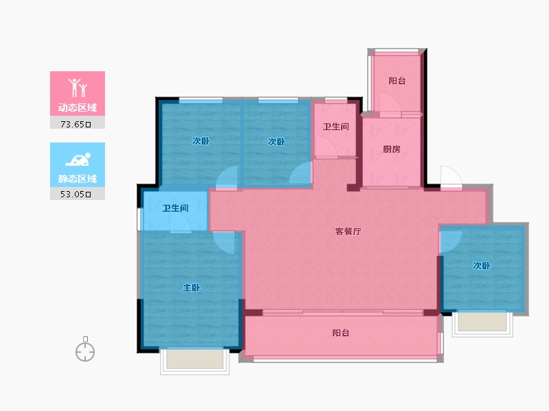 四川省-成都市-人居江岸林语-115.00-户型库-动静分区