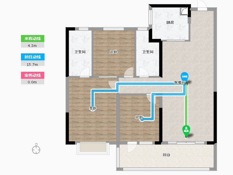 江苏省-南京市-鼓悦兰园-125.00-户型库-动静线