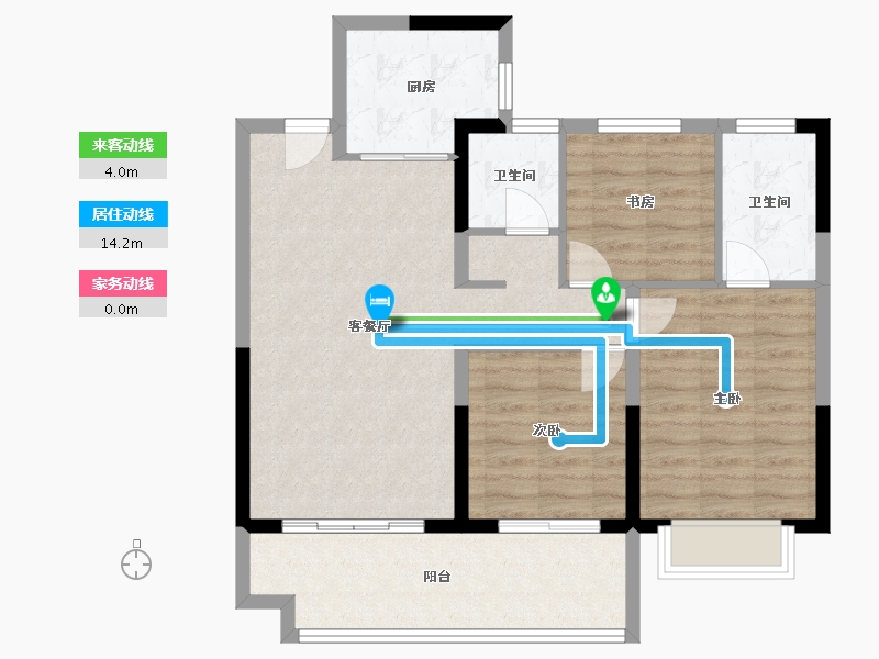 江苏省-南通市-晟园-84.77-户型库-动静线