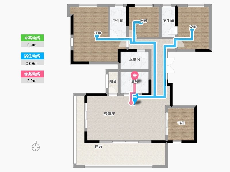 四川省-宜宾市-丽雅蘭宸-136.48-户型库-动静线