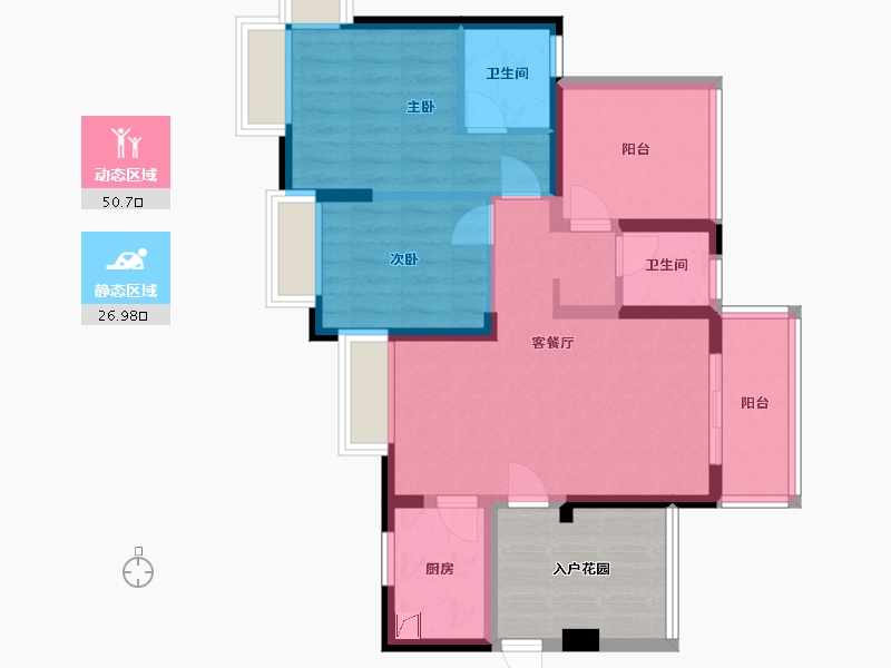 广东省-深圳市-振业时代-76.55-户型库-动静分区