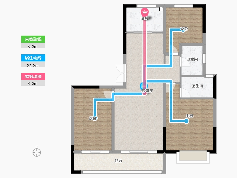 山东省-菏泽市-麟瑞花园-107.20-户型库-动静线