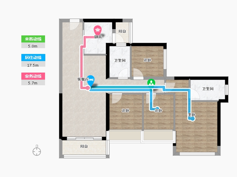 广东省-佛山市-龙光天阙-110.00-户型库-动静线