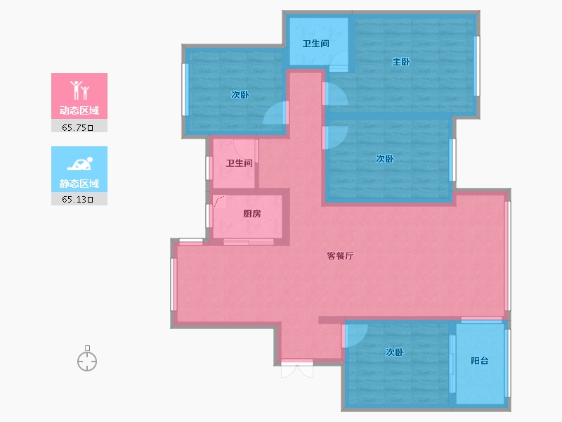 广东省-佛山市-保利中央公园-116.33-户型库-动静分区