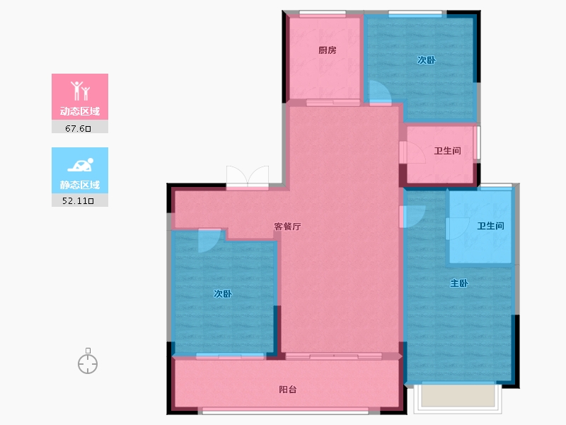 山东省-菏泽市-麟瑞花园-108.00-户型库-动静分区