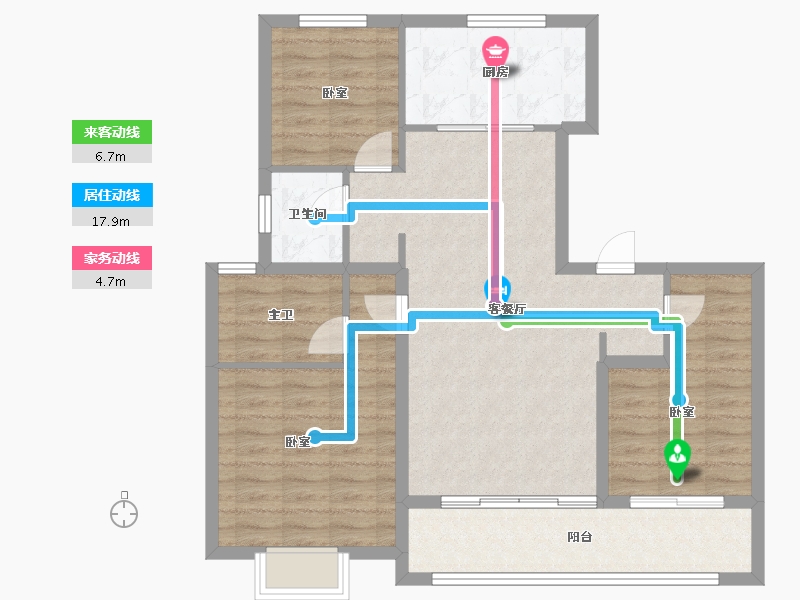 江苏省-徐州市-水沐玖悦府-92.00-户型库-动静线