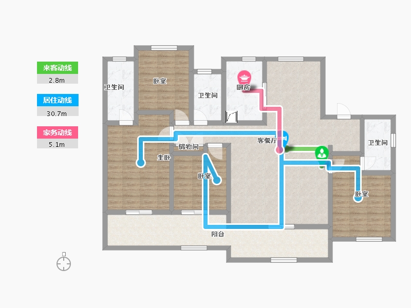 福建省-福州市-建发缦云-136.38-户型库-动静线