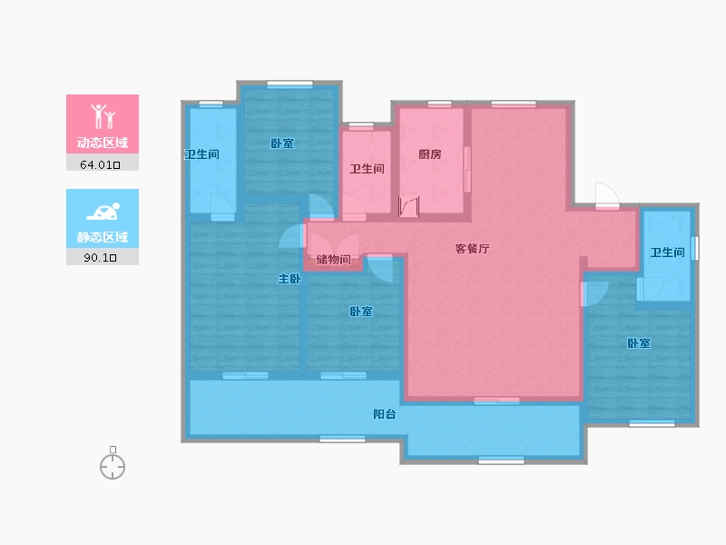 福建省-福州市-建发缦云-136.38-户型库-动静分区