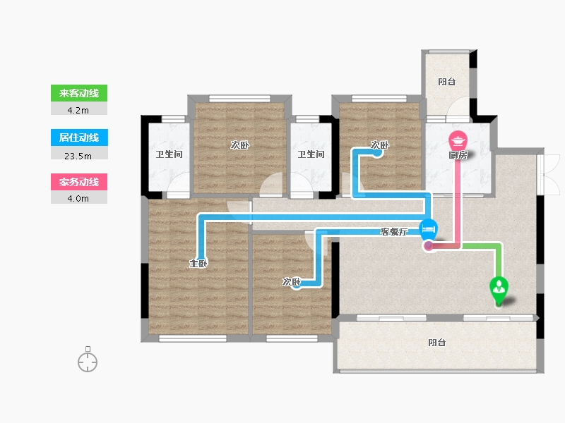 四川省-内江市-隆城誉峰-105.65-户型库-动静线