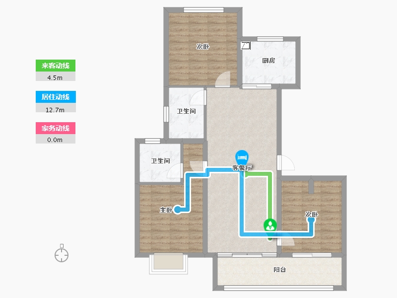 江苏省-徐州市-万科云谷中城-92.01-户型库-动静线