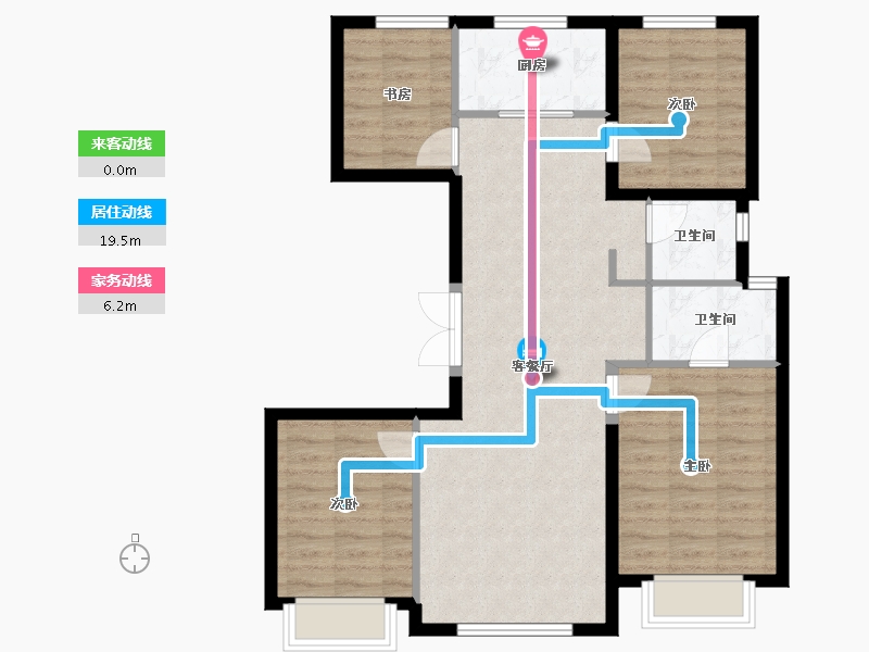 北京-北京市-北京城建龙樾天元-87.44-户型库-动静线