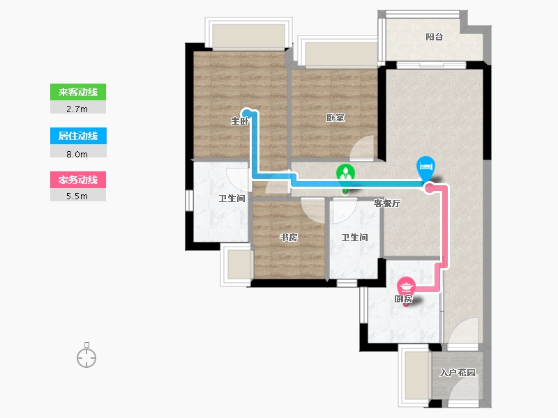 广东省-广州市-万科黄埔新城-74.88-户型库-动静线