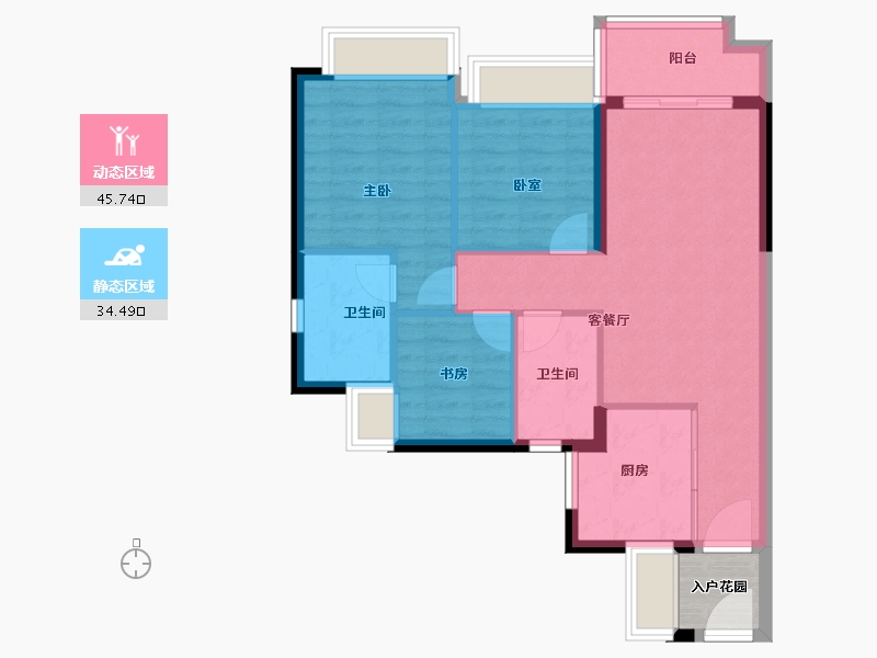 广东省-广州市-万科黄埔新城-74.88-户型库-动静分区