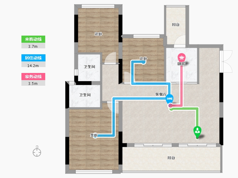 四川省-内江市-隆城誉峰-91.88-户型库-动静线