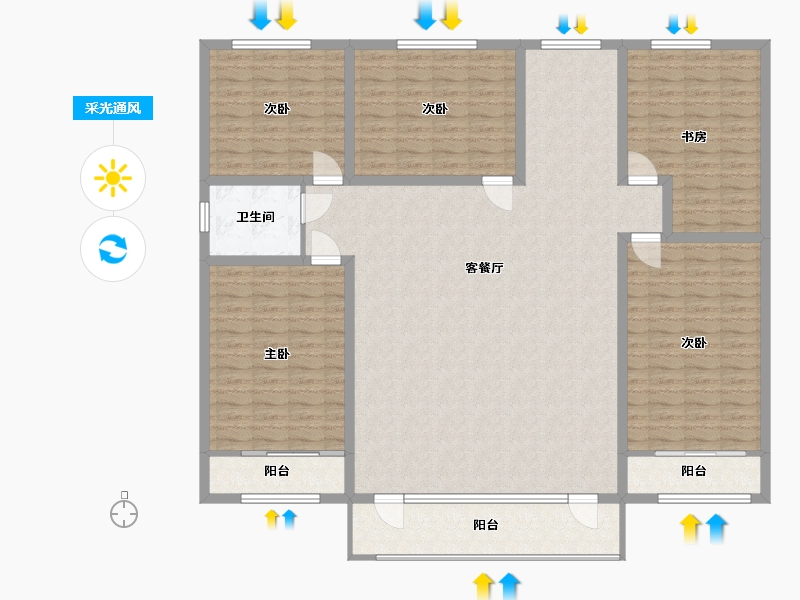 贵州省-黔西南布依族苗族自治州-毛栗坡安置区-110.00-户型库-采光通风