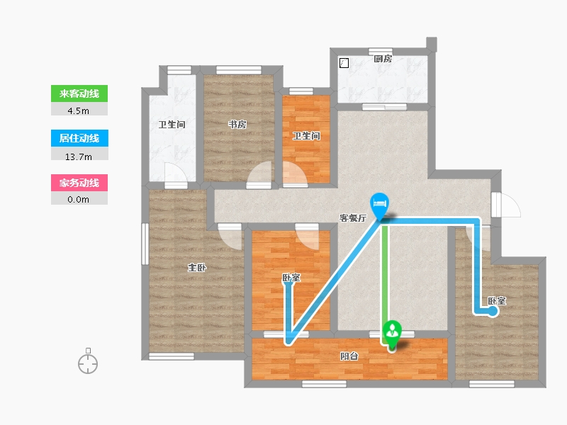 福建省-福州市-保利招商和樾风华-102.40-户型库-动静线